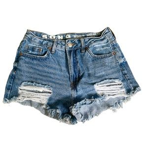 S.O.N.G Perfect Super High Rise Denim Shorts Size 28​